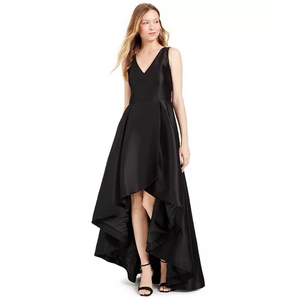 Calvin Klein Black High-Low A-Line Gown Size 4
